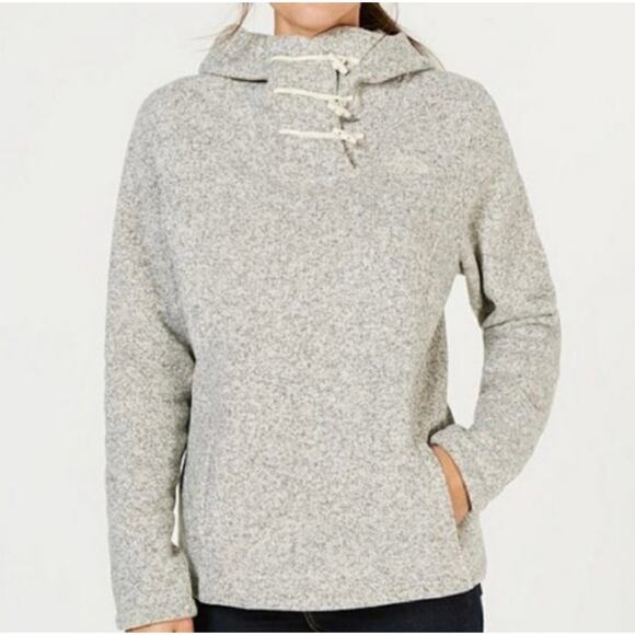 The North Face Sweaters - NORTH FACE | Crescent Hoodie Pullover Knit Sweaters Toggle Closure Gray | Small